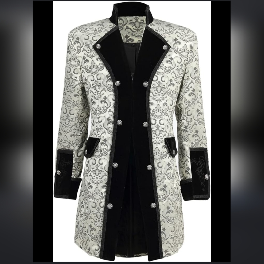 Mens Steampunk Medieval Tailcoat Jacket Victorian Gothic Frock Coat